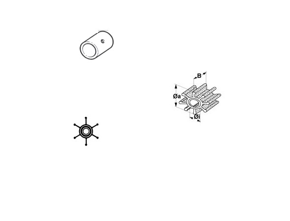 Impeller Volvo OE: 875583-7, 3586496, 21951342, 833995, IP500121