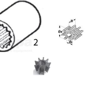 Impeller Jabsco OE:17240-0001, 18789-0001, allpa#500144