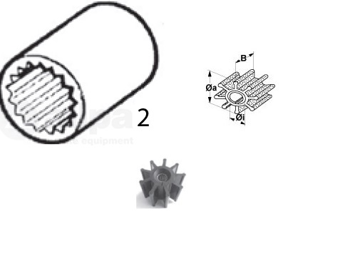 Impeller DJ pump: 08-14-1001, -15-0901, IP500144