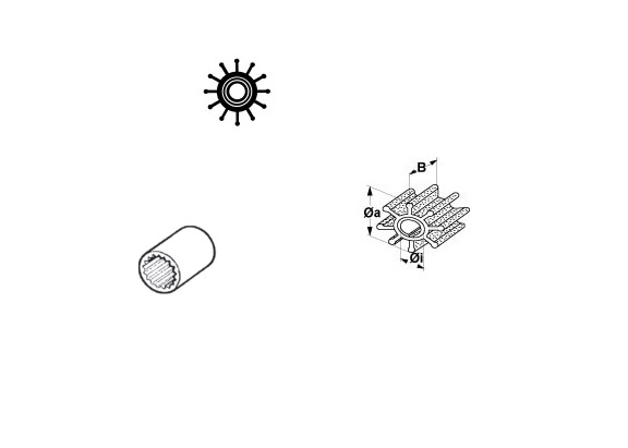 Impeller Volvo OE: 875814, 875697, 21951364, allpa#500145