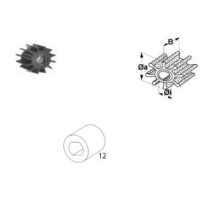 Impeller Jabsco OE:17370-0001, allpa#500152