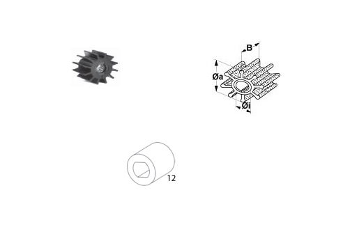 Impeller Jabsco OE:17370-0001, allpa#500152