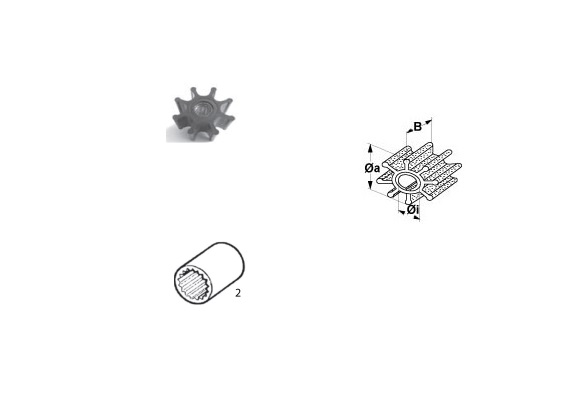 Impeller Jabsco OE: 11979-0001, allpa#500155