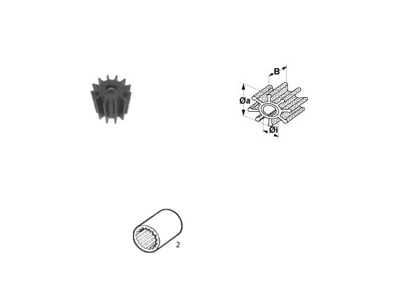 Impeller Volvo OE: 3830459, allpa#500163