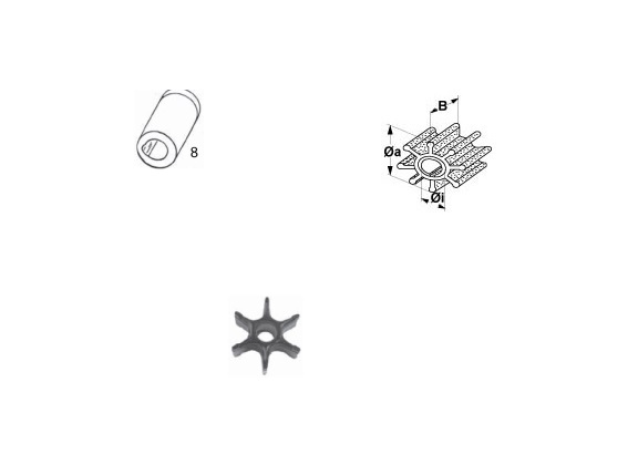 Impeller OMC OE: 397131, 435821, 395864, 435748, 5001593, IP500308