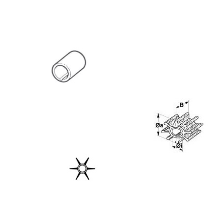 Impeller Mariner-Mercury-Mercruiser OE: 47-803631T, 47 30221