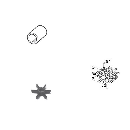 Impeller Honda OE: 19210-ZY3-003, allpa#500391