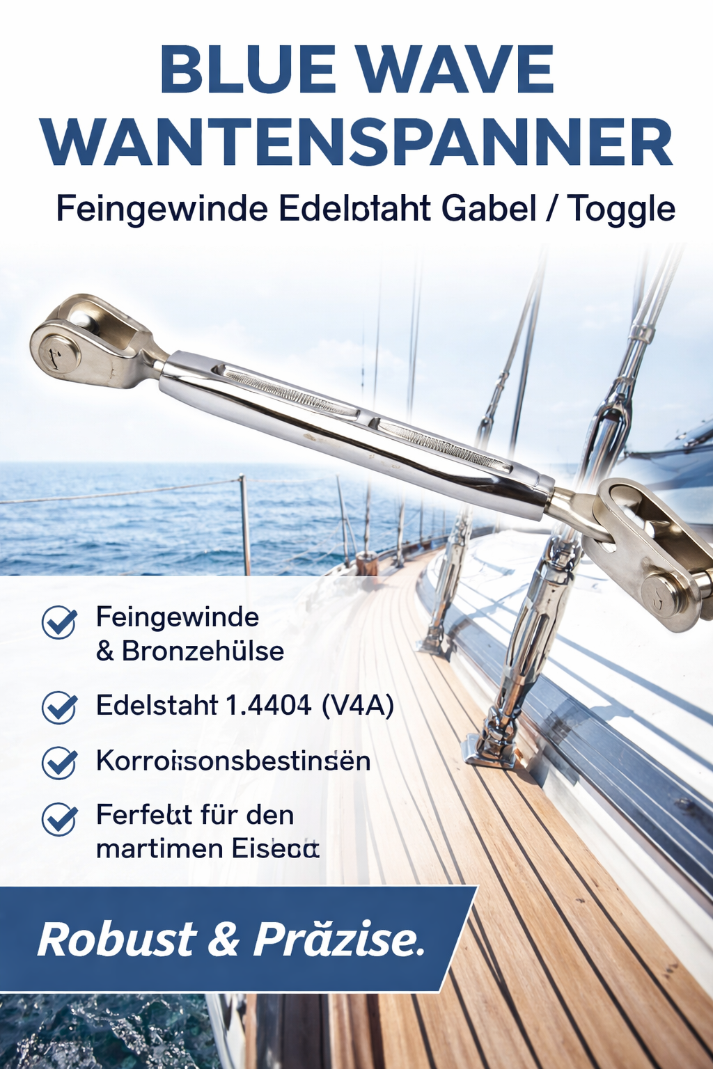 Wantenspanner - Feingewinde - Gabel / Toggle