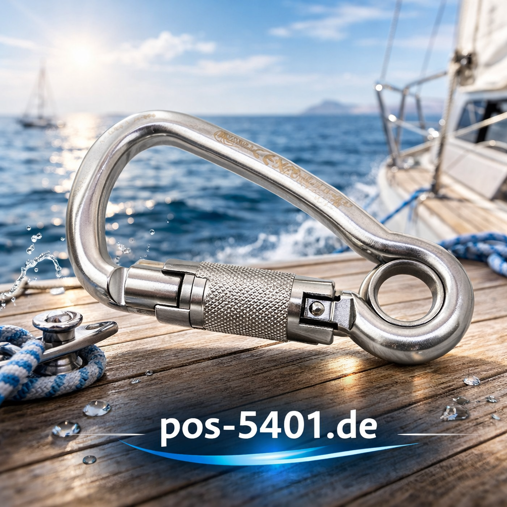 KONG® Spezialkarabiner Twist-Lock – Edelstahl Karabiner mit Öse