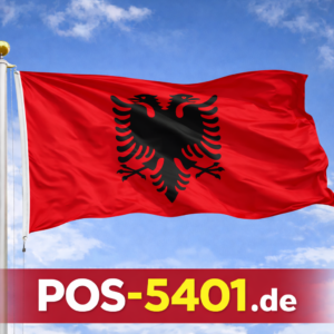 Gastlandflagge - Fahne Albanien - 20 x 30
