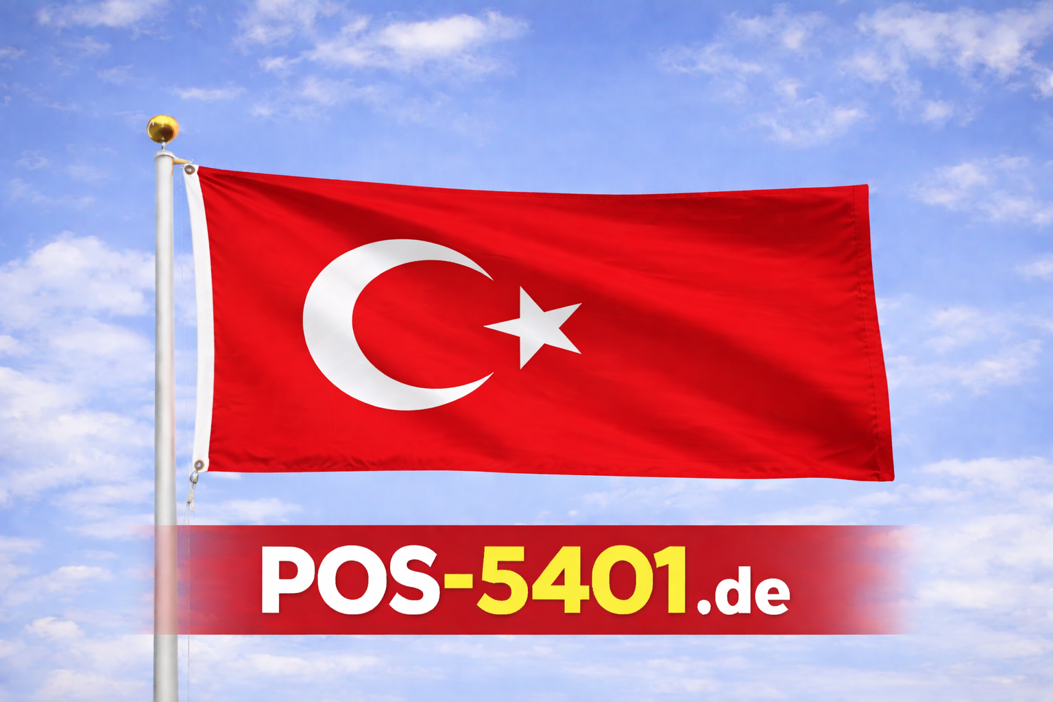 Gastlandflagge Türkei – Robuster Schiffsflaggenstoff