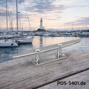 Edelstahlklampe mit flachem Klampenblatt, hochglanzpoliert