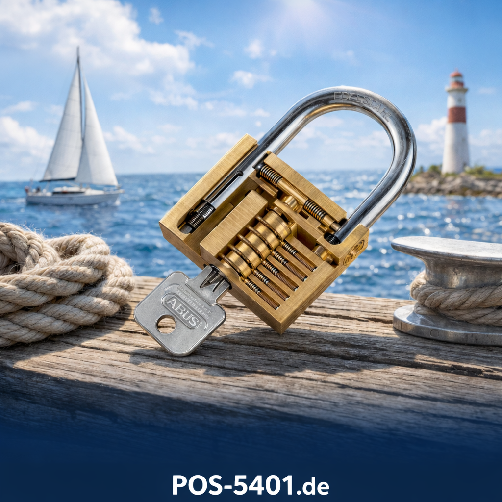 ABUS Vorhangschloss Typ 85 Messing mit Edelstahlbügel – Bild 2