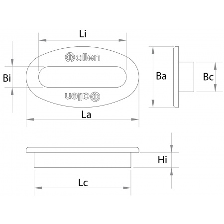 Decksdurchführungen - Aluminium oval – Bild 2