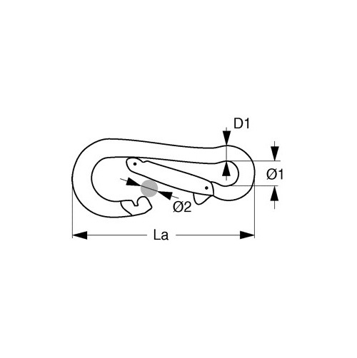 KONG Edelstahl Karabiner 1.4401 mit Kausche – KEY-LOCK Haken – Bild 3