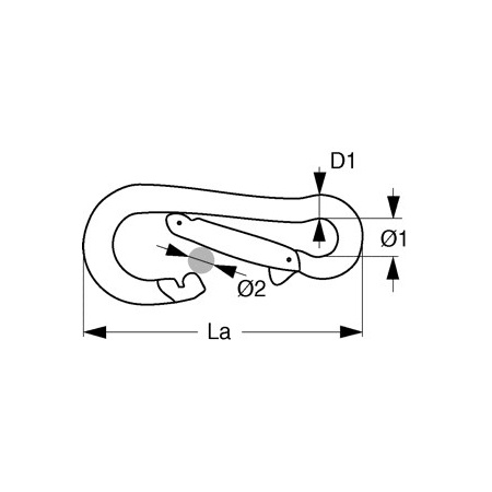 Karabinerhaken, Schnapphaken - Aluminium - KONG Typ ERGO – Bild 5