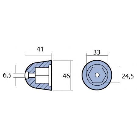 Anoden - Propelleranode Sleipner SE130/170 - SP240/285 – Bild 2