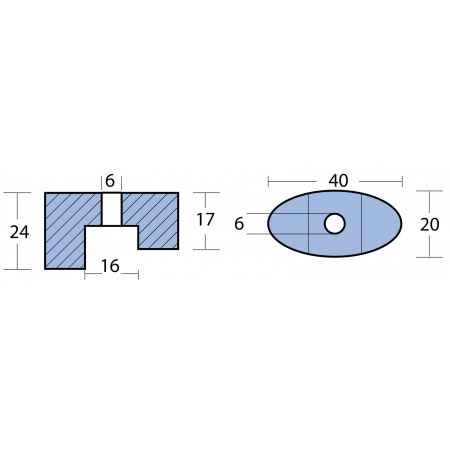 Anoden - Blockanode Vetus KGF23A/50/80, Twindisc, BCS – Bild 2