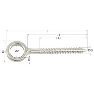 Augbolzen - Ringschrauben ohne Beffe - VP 10 Stk